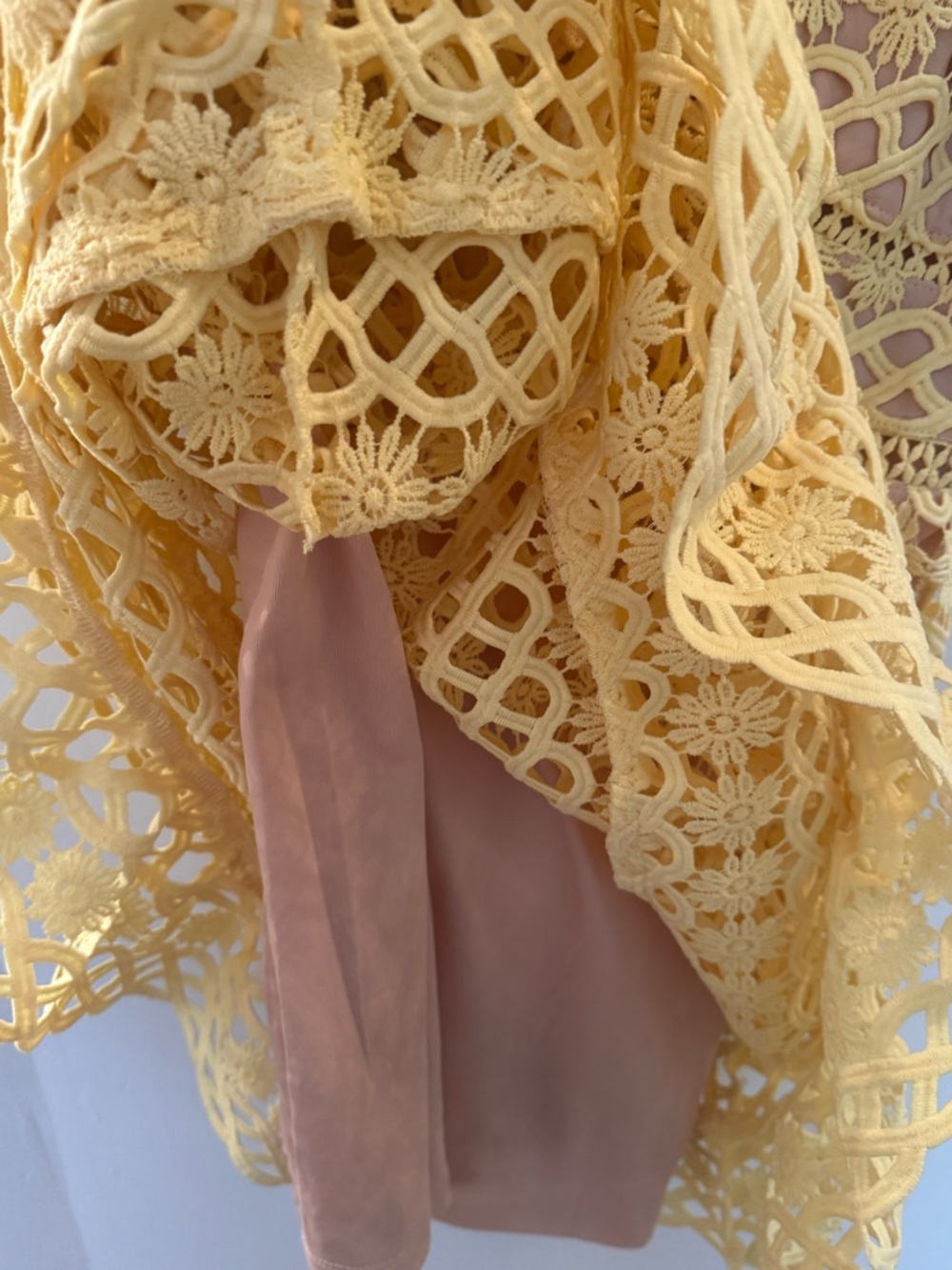 Lulu's Yellow Summer Lace Dress - Picture 6 of 7